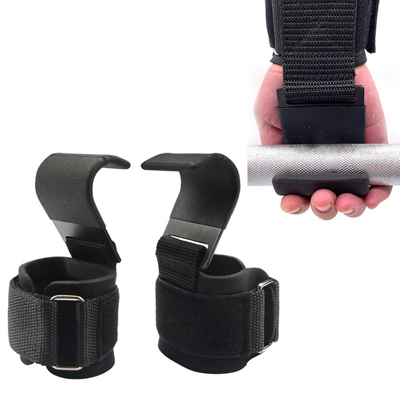 WEIGHT LIFTING HOOK GRIPS WITH WRIST WRAPS