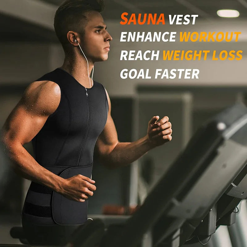 MEN´S NEOPRENE SAUNA WAIST TRAINER VEST